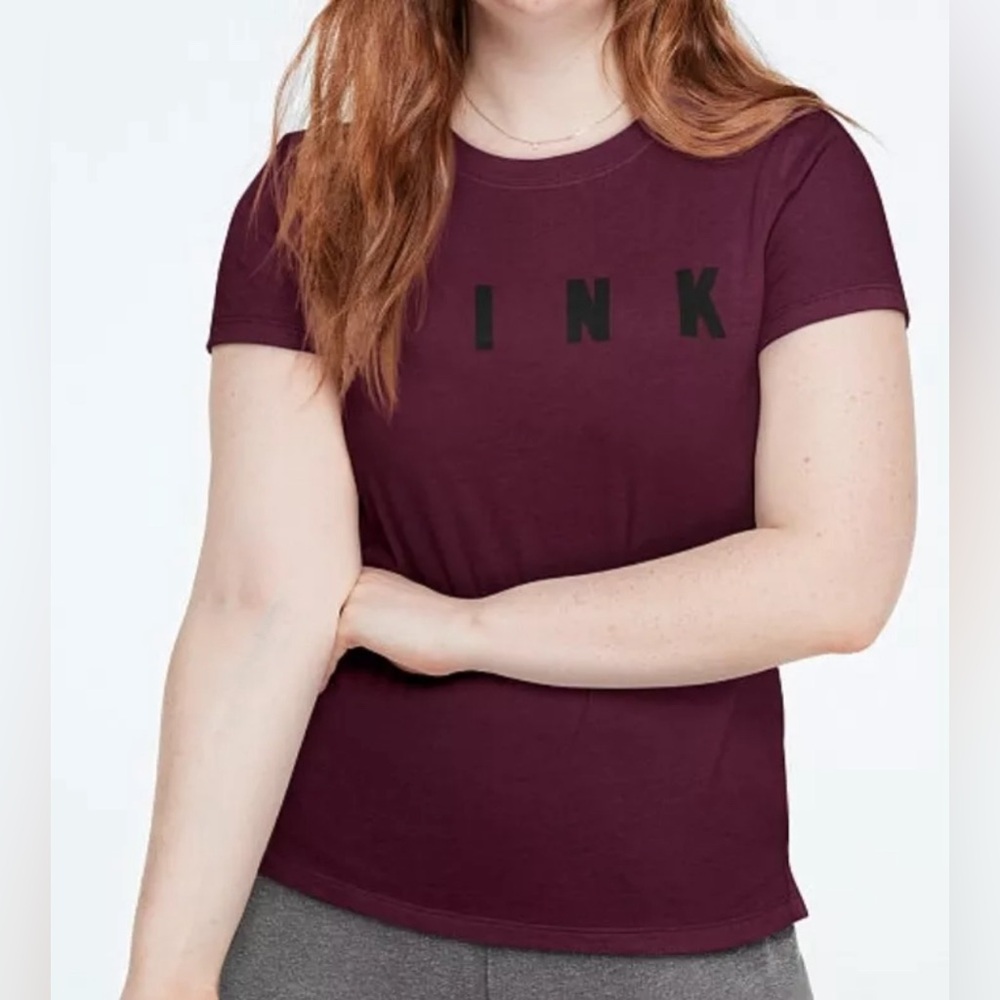 Victoria Secret Maroon Short Sleve T Shirt Size Small NWT